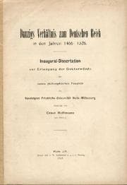Tapa de Danzigs Verhältnis zum deutschen Reich in den Jahren 1466-1526