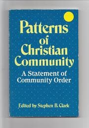 Tapa de Patterns of Christian Community