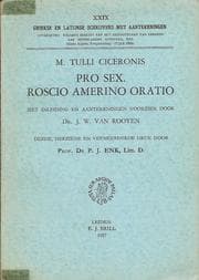 Tapa de M. Tulli Ciceronis Pro Sex. Roscio Amerino oratio