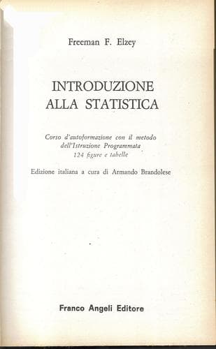 Tapa de Introduzione Alla Statistica