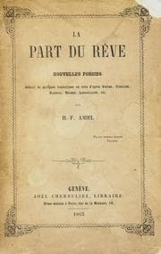 Tapa de La part du rêve