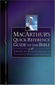 Tapa de The MacArthur quick reference guide to the Bible