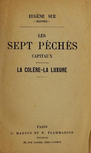 Tapa de Les sept péchés capitaux