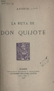 Tapa de La ruta de Don Quijote ; Castilla