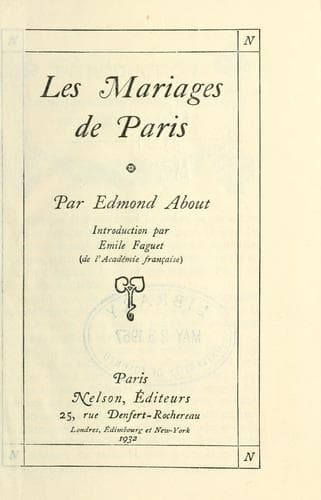 Tapa de Les mariages de Paris.