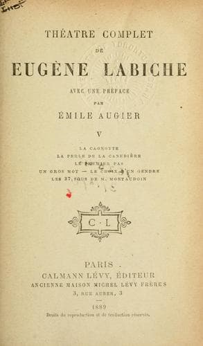 Tapa de Théâtre complet
