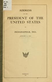 Tapa de Address of the President of the United States at Indianapolis, Ind