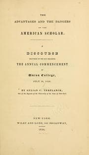 Tapa de The advantages and the dangers of the American scholar