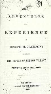 Tapa de The adventures and experience of Joseph H. Jackson