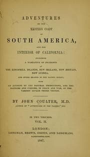 Tapa de Adventures on the western coast of South America, and the interior of California