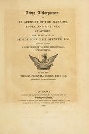 Tapa de Aedes Althorpianae; or, Account of the mansion, books, and pictures, at Althorp