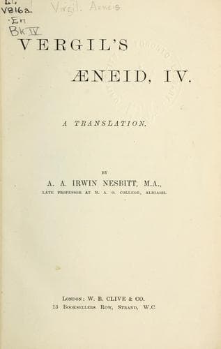 Tapa de Aeneid, IV