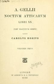 Tapa de A. Gellii Noctium atticarum libri 20