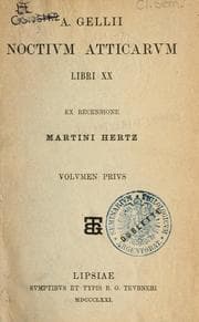 Tapa de A. Gellii Noctivm atticarvm libri XX