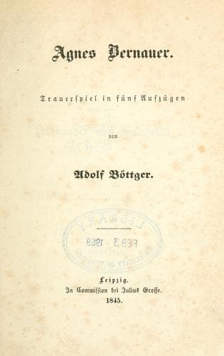 Tapa de Agnes Bernauer