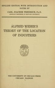 Tapa de Theory of the location of industries