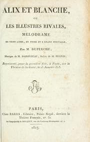 Tapa de Alix et Blanche