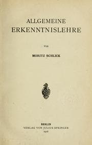Tapa de Allgemeine Erkenntnislehre