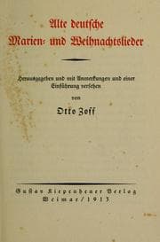 Tapa de Alte deutsche Marien- und Weihnachtslieder