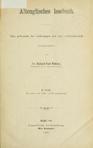 Tapa de Altenglisches Lesebuch