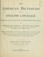 Tapa de The American dictionary of the English language