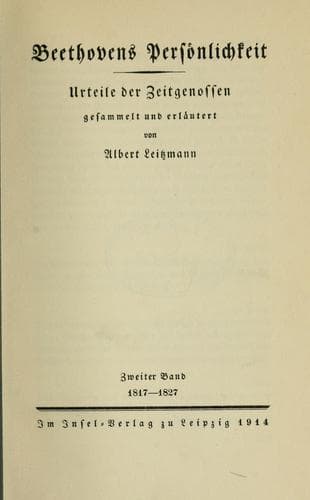 Tapa de Beethovens Persönlichkeit