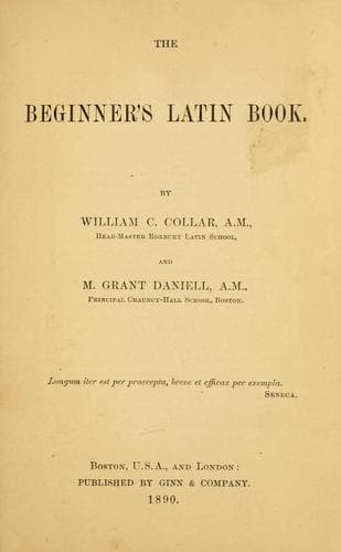 Tapa de The beginner's Latin book