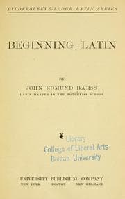 Tapa de Beginning Latin