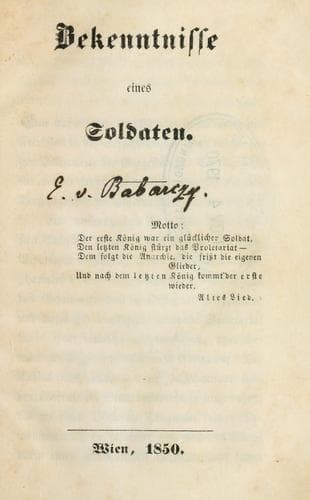 Tapa de Bekenntnisse eines Soldaten