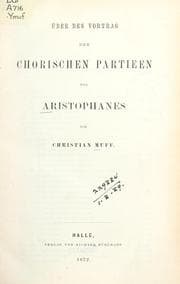 Tapa de Über den Vortrag der Chorischen Partieen bei Aristophanes