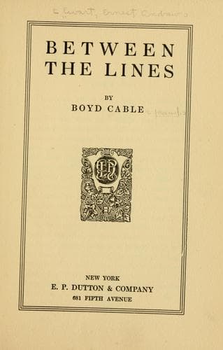 Tapa de Between the lines