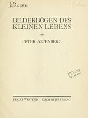 Tapa de Bilderbögen des kleinen Lebens