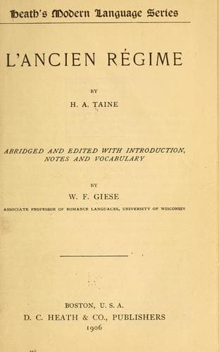 Tapa de L' ancien régime