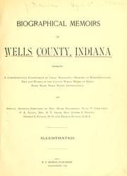 Tapa de Biographical memoirs of Wells County, Indiana