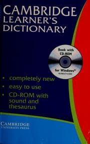 Tapa de Cambridge learner's dictionary.