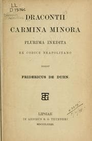 Tapa de Carmina minora plurima inedita