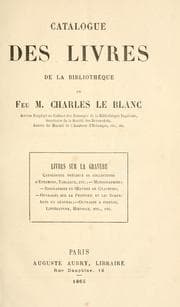 Tapa de Catalogue des livres de la bibliothèque de feu M. Charles Le Blanc
