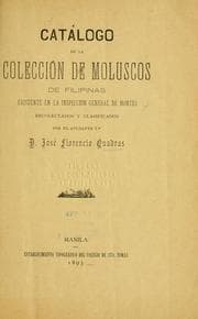 Tapa de Catálogo de la colección de moluscos de Filipinas existente en la inspección general de montes