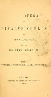 Tapa de Catalogue of the Conchifera or bivalve shells in the collection of the British Museum