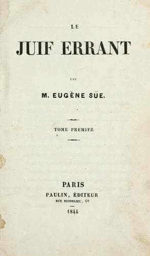 Tapa de Le juif errant