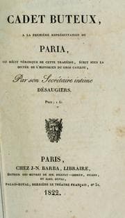 Tapa de Cadet Buteux à la première représentation du Paria, ou, Récit véridique de cette tragédie, écrit sous la dictée de l'historien du Gros Caillou
