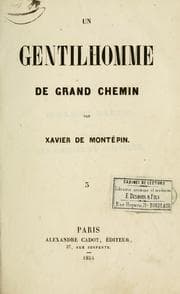 Tapa de Un gentilhomme de grand chemin