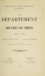 Tapa de Le département des Bouches-du-Rhône de 1800 à 1810