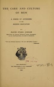 Tapa de The care and culture of men