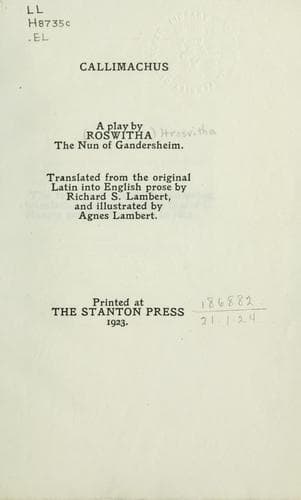 Tapa de Callimachus