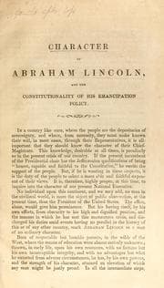 Tapa de Character of Abraham Lincoln
