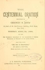 Tapa de The centennial oration