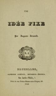 Tapa de Une idée fixe