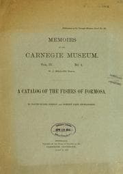 Tapa de A catalog of the fishes of Formosa
