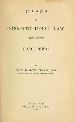 Tapa de Cases on constitutional law.